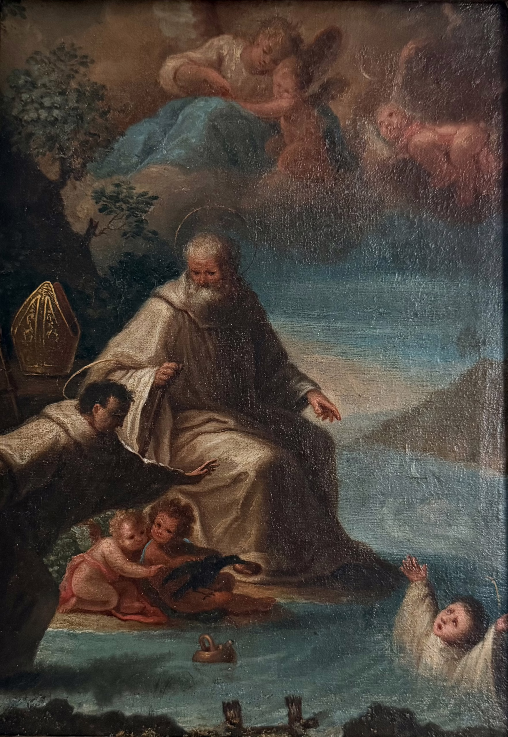 Die Rettung des Placidus durch den Heiligen Benedikt, 1856 | Kleines Gemälde