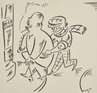 Diebstahl, Karikatur von Hugo Frank, Meggendorfer Blätter München