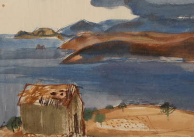 „auf Elba“, 1962 | Aquarell von Max Lacher