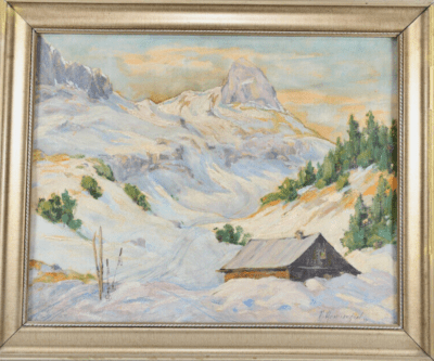 Ansicht Alm Tirol, 1934 | Gemälde von Rudolf Pfannenstiel