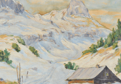 Ansicht Alm Tirol, 1934 | Gemälde von Rudolf Pfannenstiel