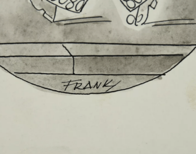 Mann beim Spaziergang | Tusch-Federzeichnung von Hugo Frank - Bilde 6