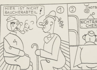 Rauchen verboten | Karikatur, Federzeichnung von Wolfgang Schroeter, Fliegende Blätter - Image 5