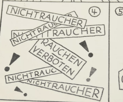 Rauchen verboten | Karikatur, Federzeichnung von Wolfgang Schroeter, Fliegende Blätter - 画像 (6)