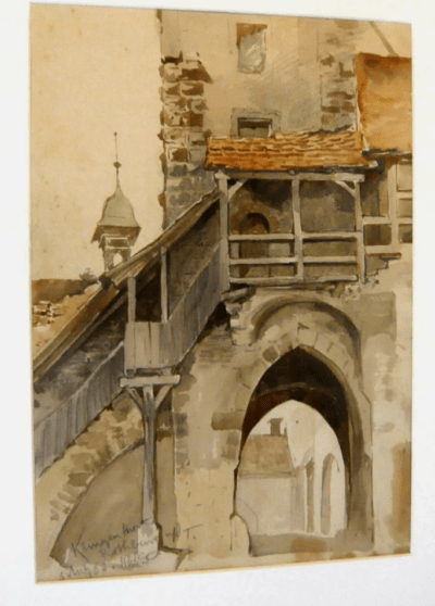 Treppenaufgang am Klingentor (Rothenburg) | Aquarell von Hans Werner Schmidt - Bild 3