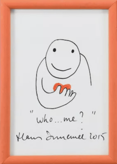 "who ... me?", 2015 | Zeichnung von Hans Innemee