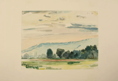 Edelfingen 1970 | Gemälde von Albert Kley | Geislingen, Aquarell – Image 2