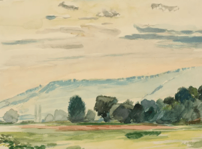 Edelfingen 1970 | Gemälde von Albert Kley | Geislingen, Aquarell – Image 4