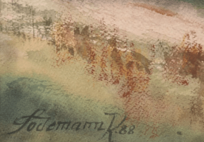 Flusslandschaft, 88 | Aquarell von K. Sodemann - Bild 5