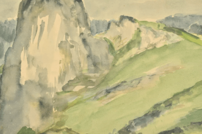 Der Metzgerfelsen in Blaubeuren um 1935 | Aquarell von Albert Kley | Geislingen - Image 3