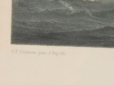 Parti of sunset, Em. Baerentzen & Co. | Kolor. Lithografie,  19.Jh - Image 7