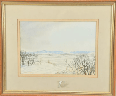 The Wold in Winter - Winterlandschaft | Aquarell von Alastair Paterson – Image 2