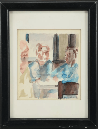 Zwei Personen, 1987 | Aquarell von Wolfgang Göhner | Schwäbisch Hall/ Karlsruhe - Bild 2