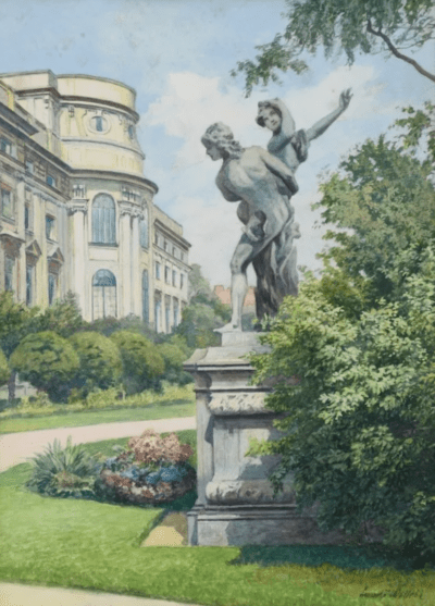 Denkmal in Wien, 1916 | Aquarell von Leopold Welleba – Bild 3