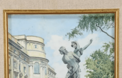 Denkmal in Wien, 1916 | Aquarell von Leopold Welleba – Bild 12
