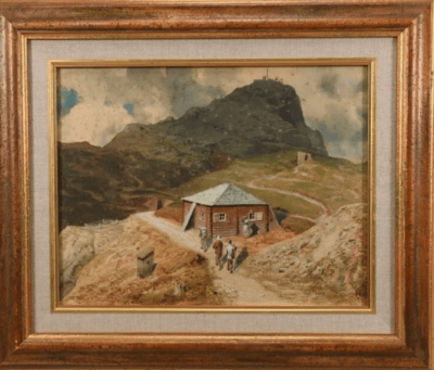 Der Schafberg (Österreich) mit Wanderern | Aquarell von Anton Paul Heilmann - Image 2