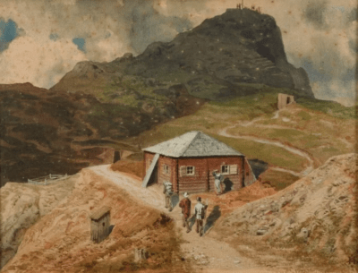 Der Schafberg (Österreich) mit Wanderern | Aquarell von Anton Paul Heilmann - Image 3
