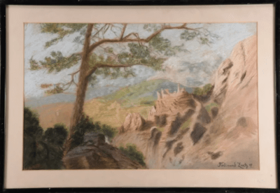 Landschaft, 1907 | Pastell von Ferdinand Zach - obrazek 2