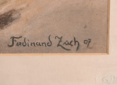 Landschaft, 1907 | Pastell von Ferdinand Zach - obrazek 4