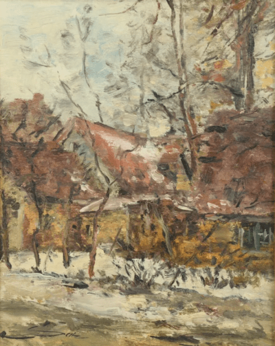 Dorfstraße im Winter, Sachsenwald | Gemälde von Philipp Karl Seitz - Image 3