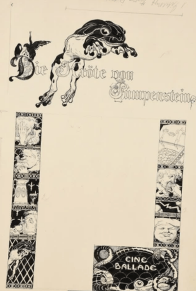 Kröte von Pumpenstein | Federzeichnung von Ferdinand Staeger | Meggendorfer-Blätter - obrazek 3