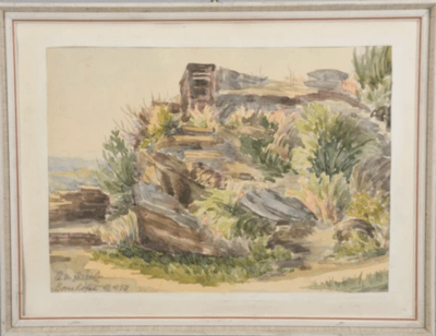 Borhnhofen, 1950 | Aquarell von Anton Nikolaus Frank – Bild 2