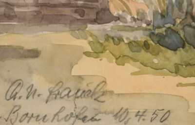 Borhnhofen, 1950 | Aquarell von Anton Nikolaus Frank – Bild 4