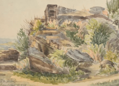 Borhnhofen, 1950 | Aquarell von Anton Nikolaus Frank