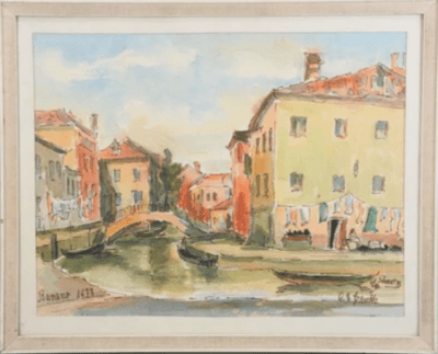 Ansicht Burano (Italien), 1973 | Aquarell von Anton Nikolaus Frank (1895-1985) – Bild 2