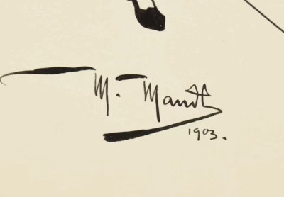 Am Klavier, 1903 | Tuschfeder-Zeichnung von Max Mandl, Meggendorfer-Blätter München – Bild 7