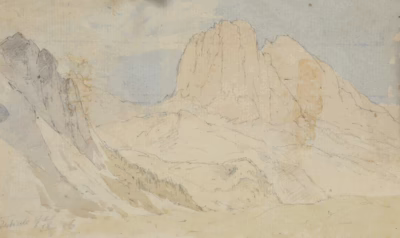 Landschaftszeichnung. Aquarelliert, beidseitig. - Зображення 7