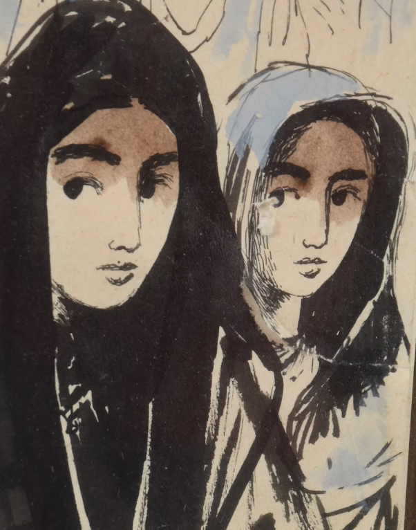 Mädchen mit Kopftuch | Tuschezeichnung von Hanna Nagel - Image 3