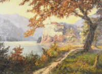 Schlossansicht um 1920 | Gemälde von Hans Chrystoph