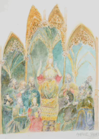 Altar Aquarell | Gemälde von Marie Pilat