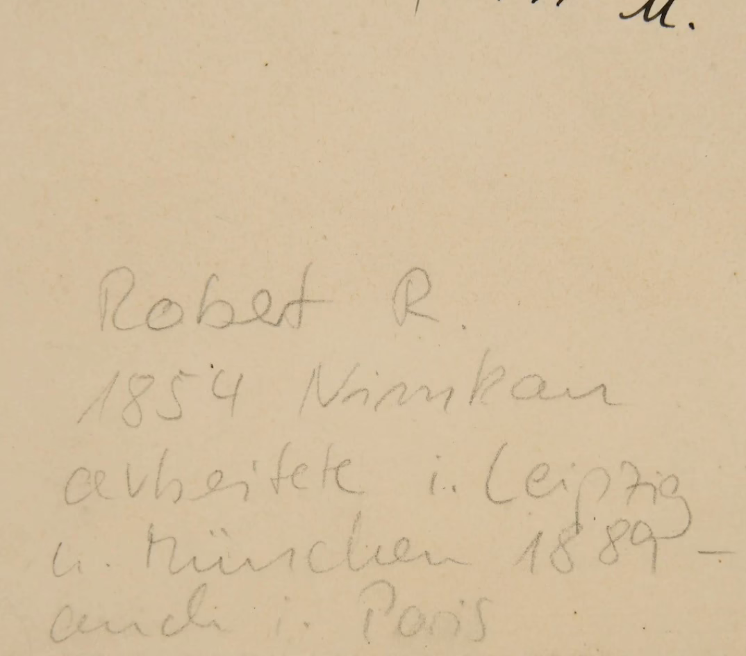 Sitzende Dame, 1890 | Tuschezeichnung | Gemälde von Robert Raudner - Image 5