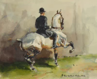 Dressurreiter, 1926 | Aquarell von Bruno Liebscher