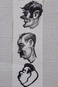 Drei Typen | Zeichnung/Studie | Gemälde von R. Fugger