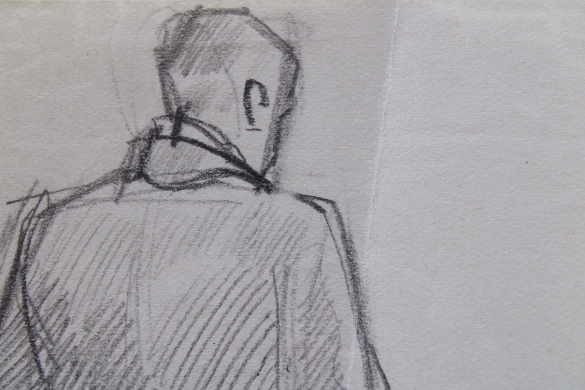 Rückenansicht eines Mannes | Zeichnung/Studie | Gemälde von R. Fugger - Bild 6