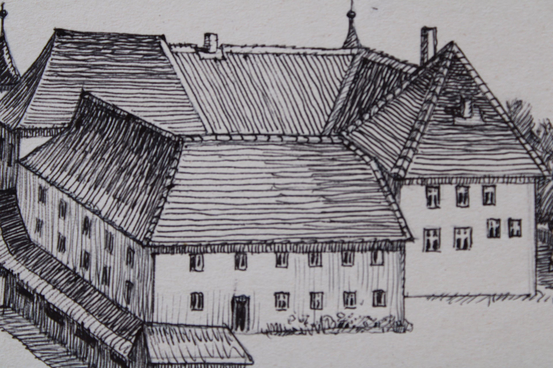 Ein Gebäude | Zeichnung/Studie | Gemälde von R. Fugger