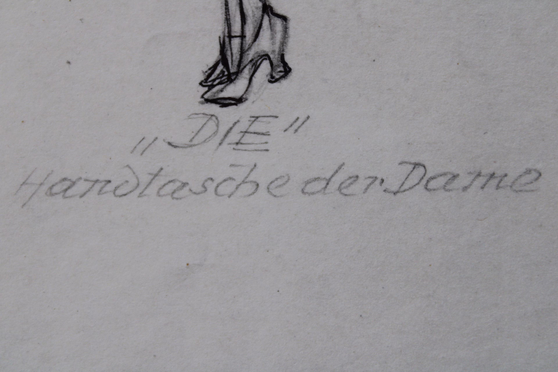 Rückenansicht einer Dame | Zeichnung/Studie | Gemälde von R. Fugger - Image 3