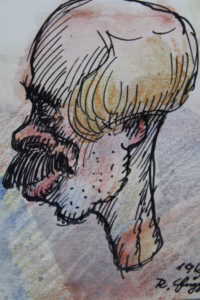 Regenbogen-Mann, 1961 | Zeichnung/Studie | Gemälde von R. Fugger