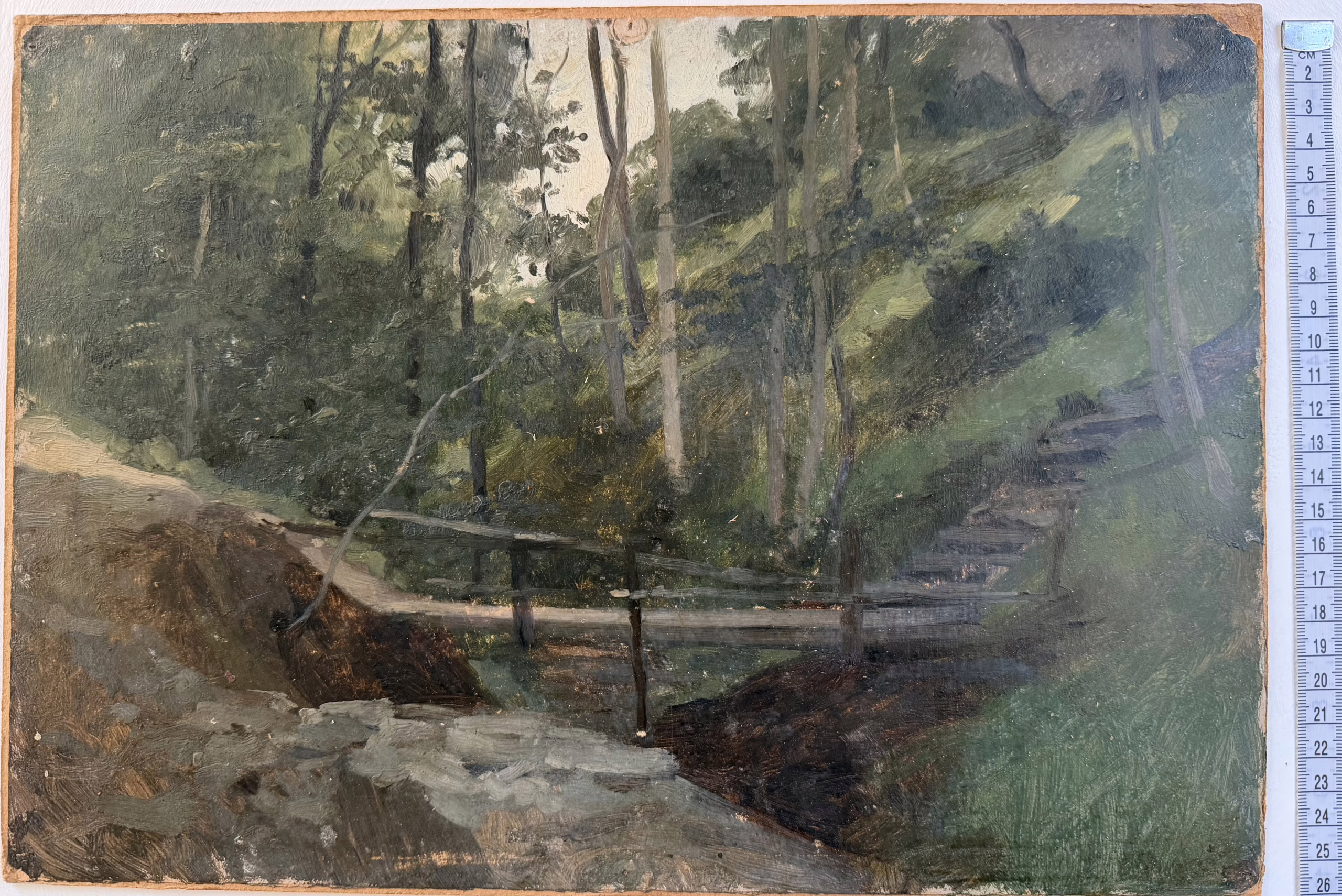 Waldbrücke | Gemälde von Theodor Her (attr.) [AST]