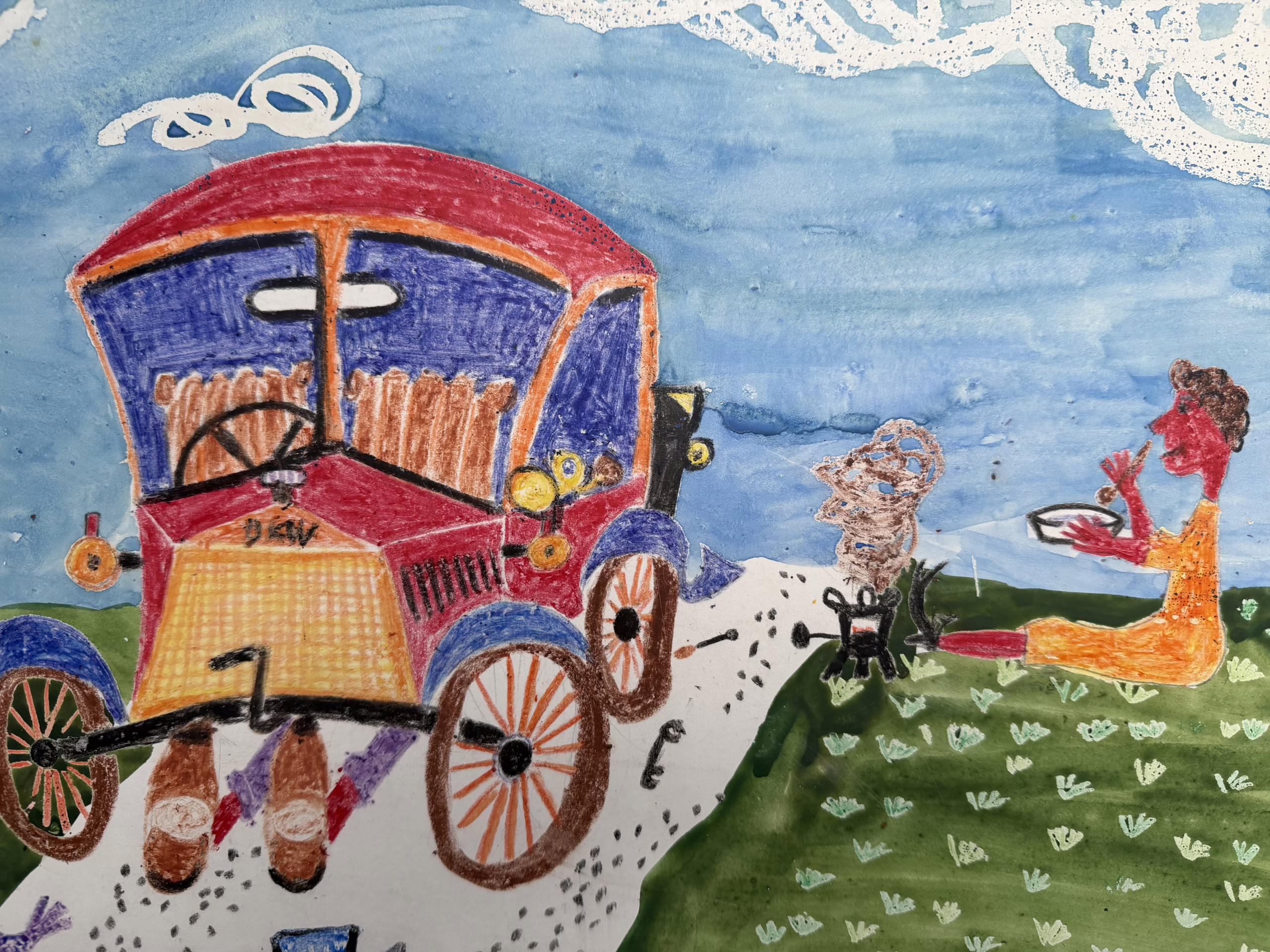 Autopanne | Gemälde von Stefan