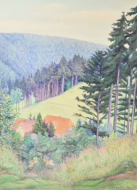 Landschaft, um 1936 | Aquarell von Paul Fielitz