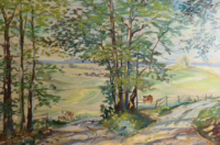 Kühe bei Thanning-Dietramszell, 1959 | Gemälde von Karl Gatermann
