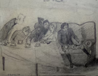 Der Fleck | Zeichnung von Dietel Erfurth