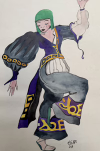 Tänzerin, 1933 | Zeichnung/Text von Alice Brasse-Forstmann