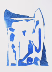 Blaues | Mischtechnik von Karl Seiter