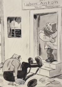 Zum Lieben Anton | Zeichnung von Josef Mauder