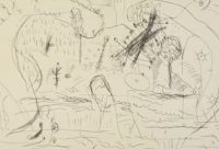 Der Libellenschwarm, 1974 | Zeichnung von Gil Schlesinger